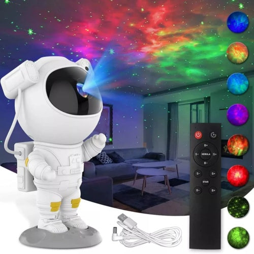 Star Projector Galaxy Night Light - Astronaut Space Buddy Projector With Remote